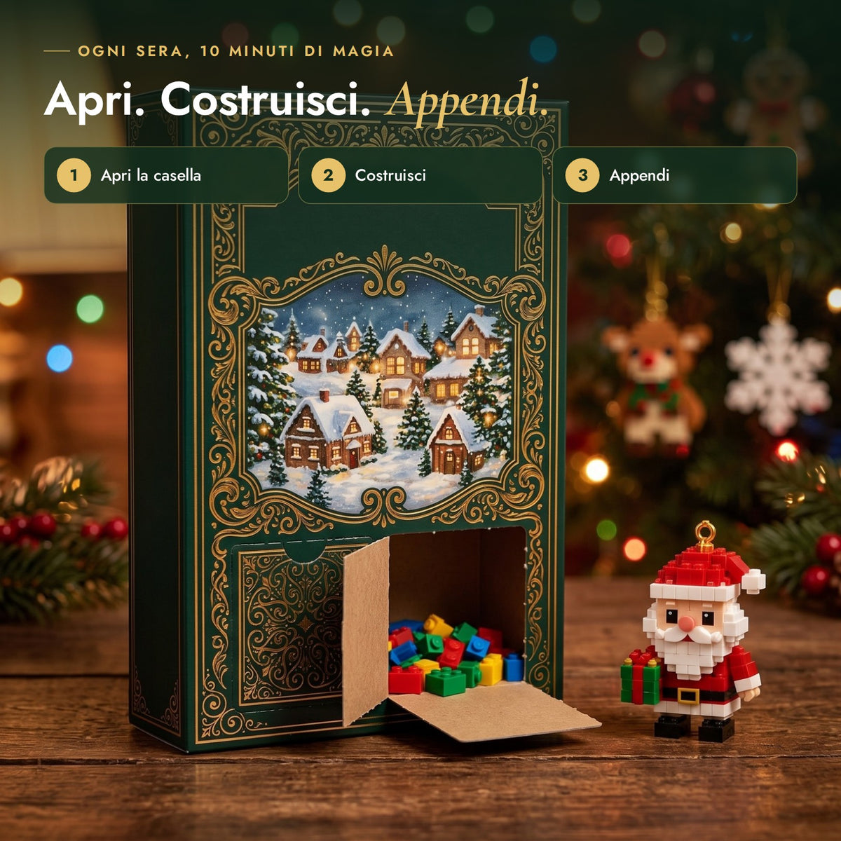 Apri, costruisci, appendi