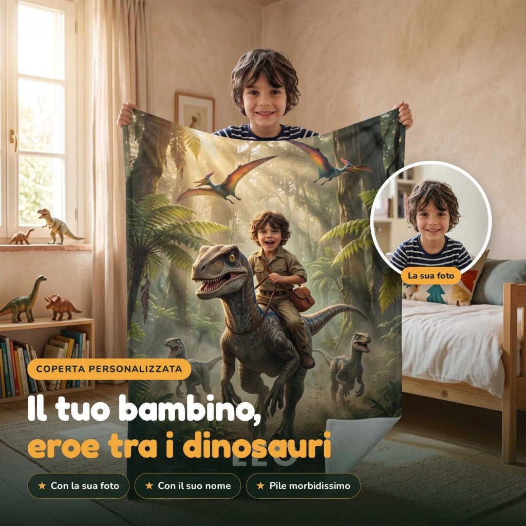 Coperta personalizzata con la sua foto e il suo nome